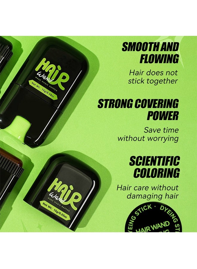 Smile One-time use hair covering hair styling stick with 15g hair wax, does not damage the scalp. Hair styling stick for physical hair covering, color cream 03#Coffee - Image 5
